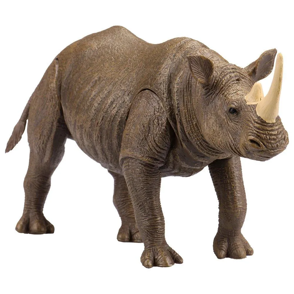 Kid Galaxy Lion, Rhino, Gorilla Plastic Educational Posable Safari Animal Figures (3 Piece), Yellow