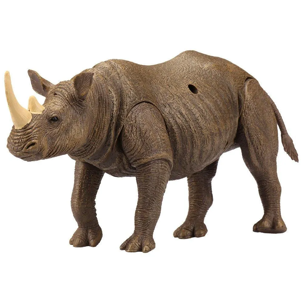 Kid Galaxy Lion, Rhino, Gorilla Plastic Educational Posable Safari Animal Figures (3 Piece), Yellow