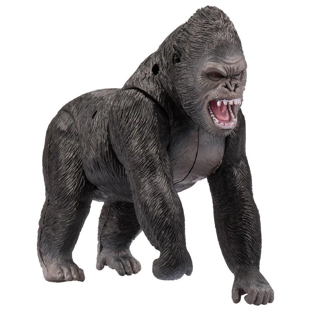 Kid Galaxy Lion, Rhino, Gorilla Plastic Educational Posable Safari Animal Figures (3 Piece), Yellow