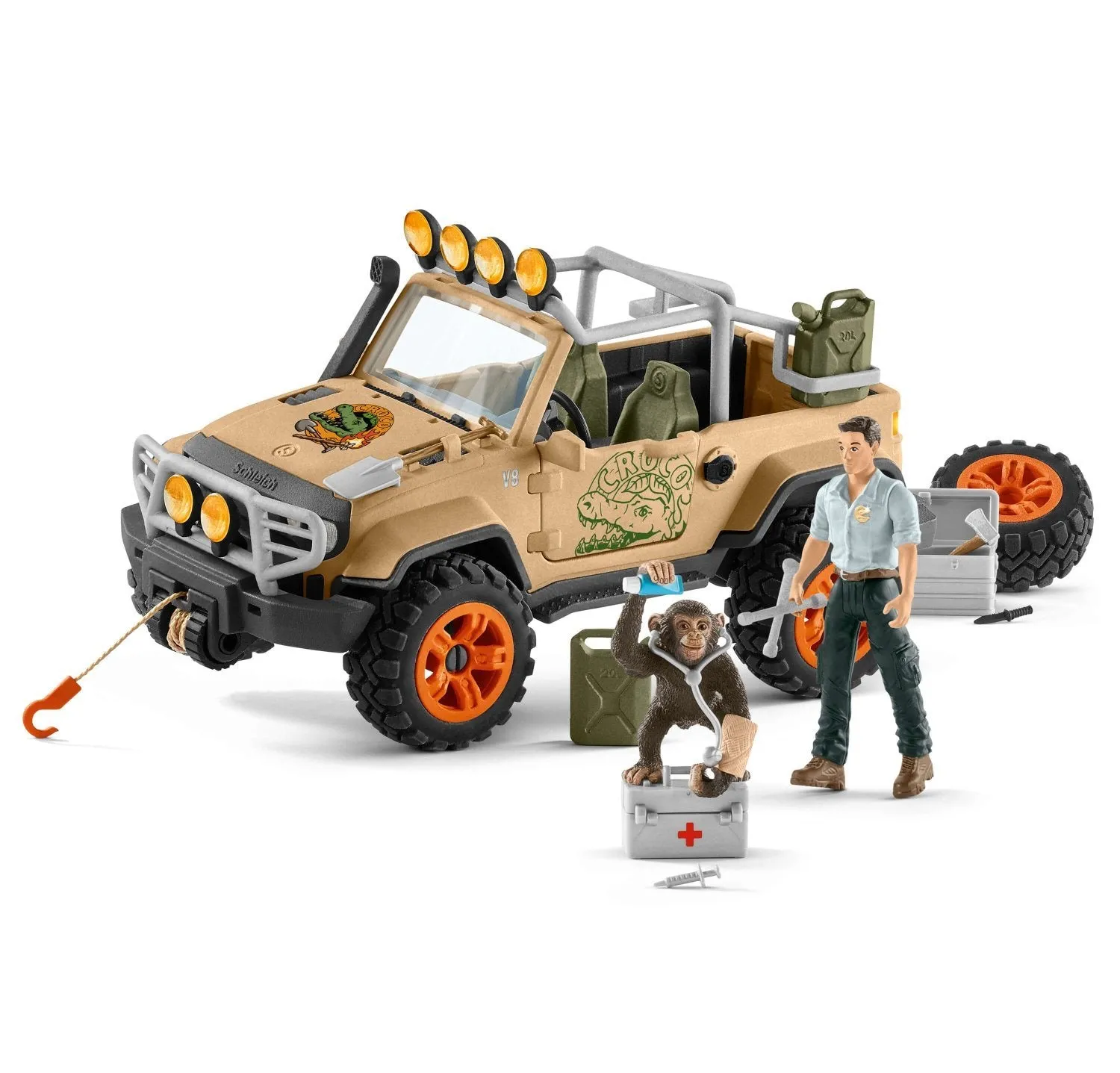 Schleich Wild Life 4X4 Vehicle With Winch Set