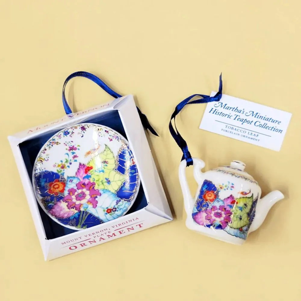 Tobacco Leaf Teapot Ornament